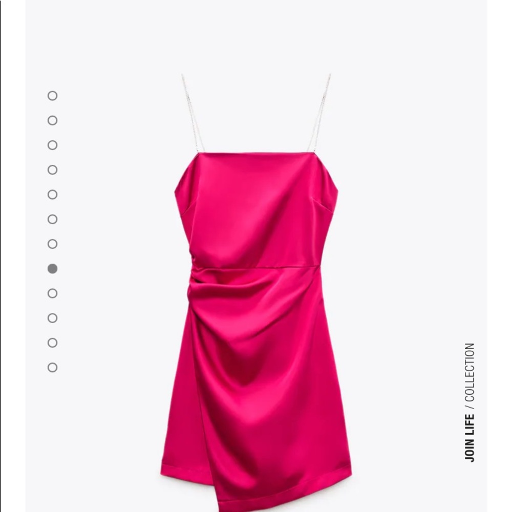 Zara Satin Effect Dress With Jewel Straps NWT!!!